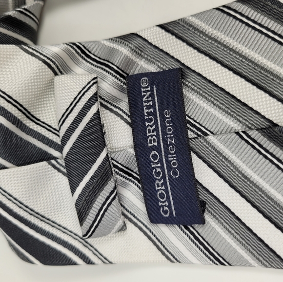 GIORGIO BRUTINI | striped polyester tie - Picture 5 of 7